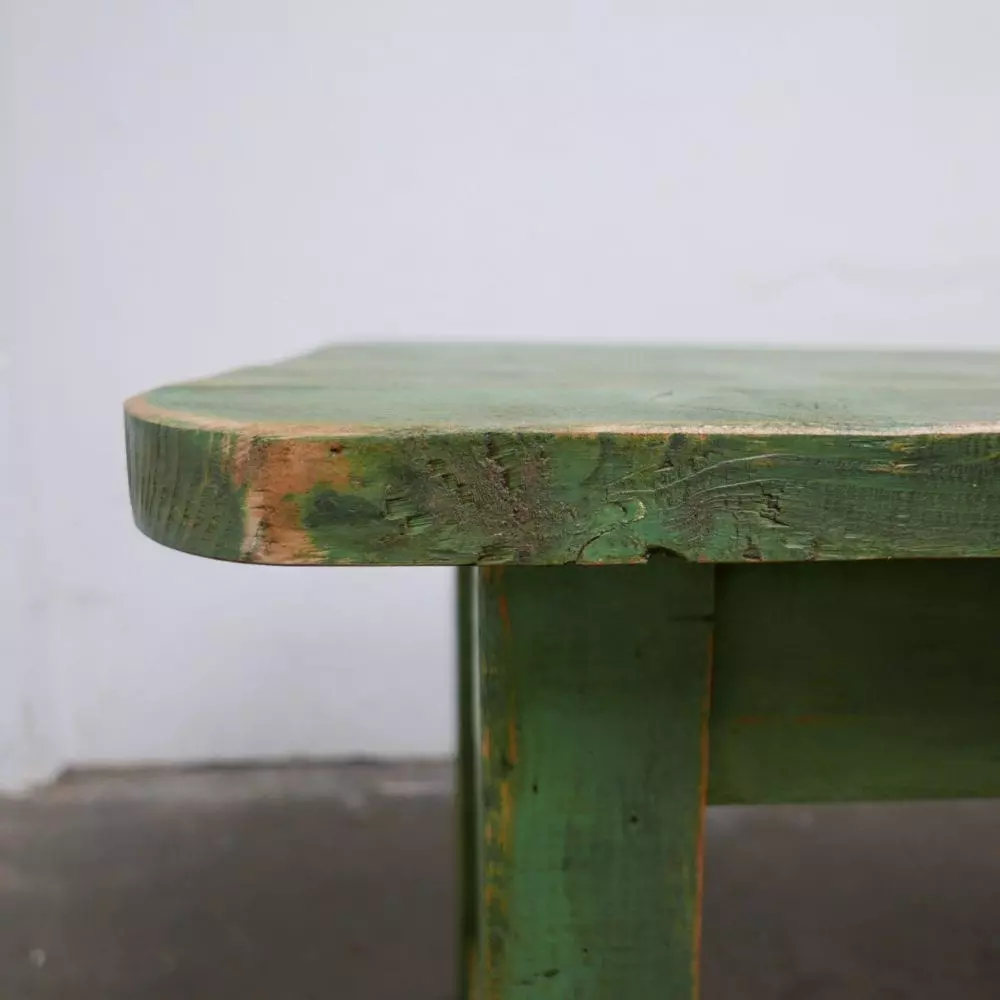 Houten groene tafel