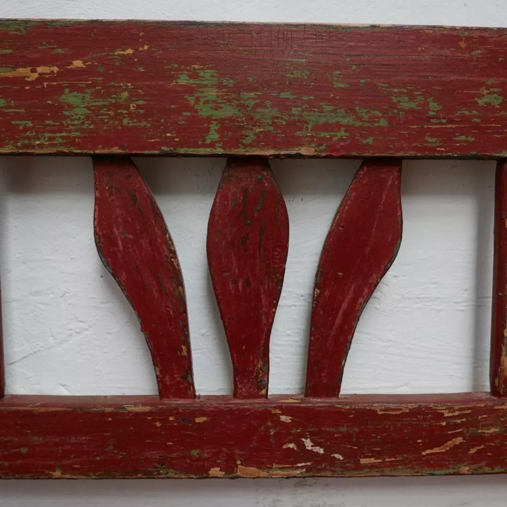 houten roodbruine klepbank
