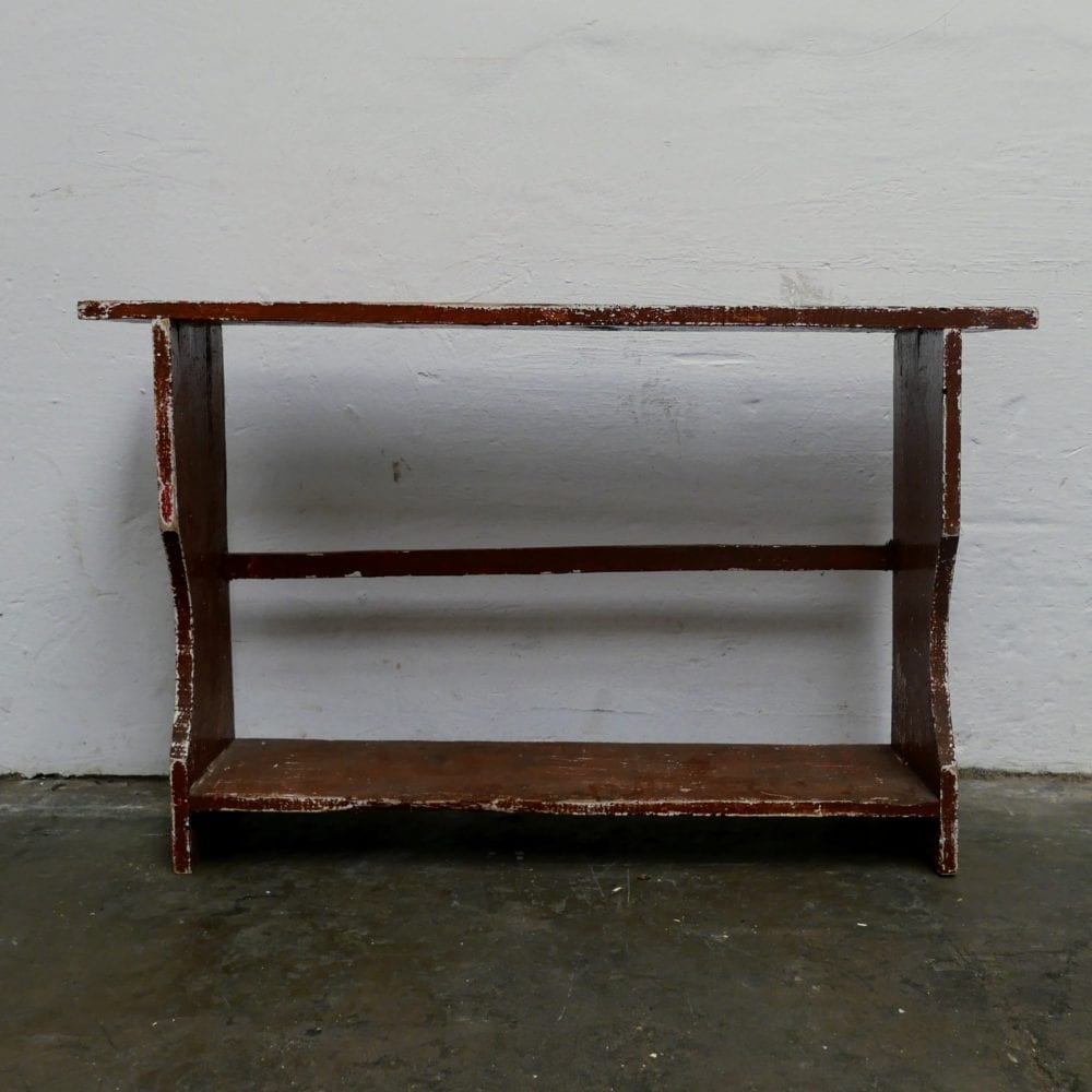 Bruine smalle houten bank