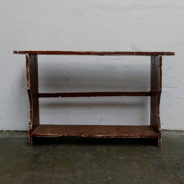 Bruine smalle houten bank