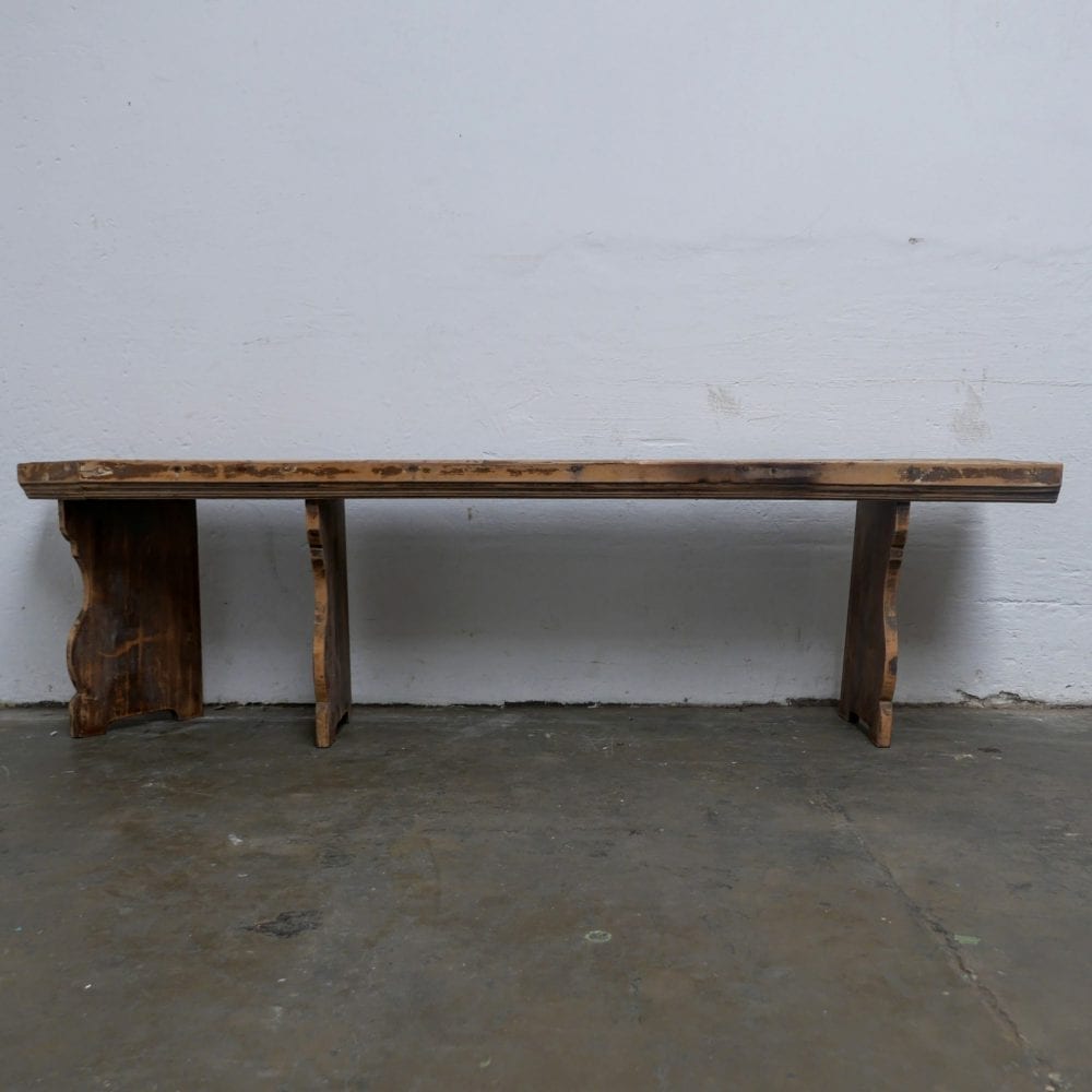 Bruine houten bank