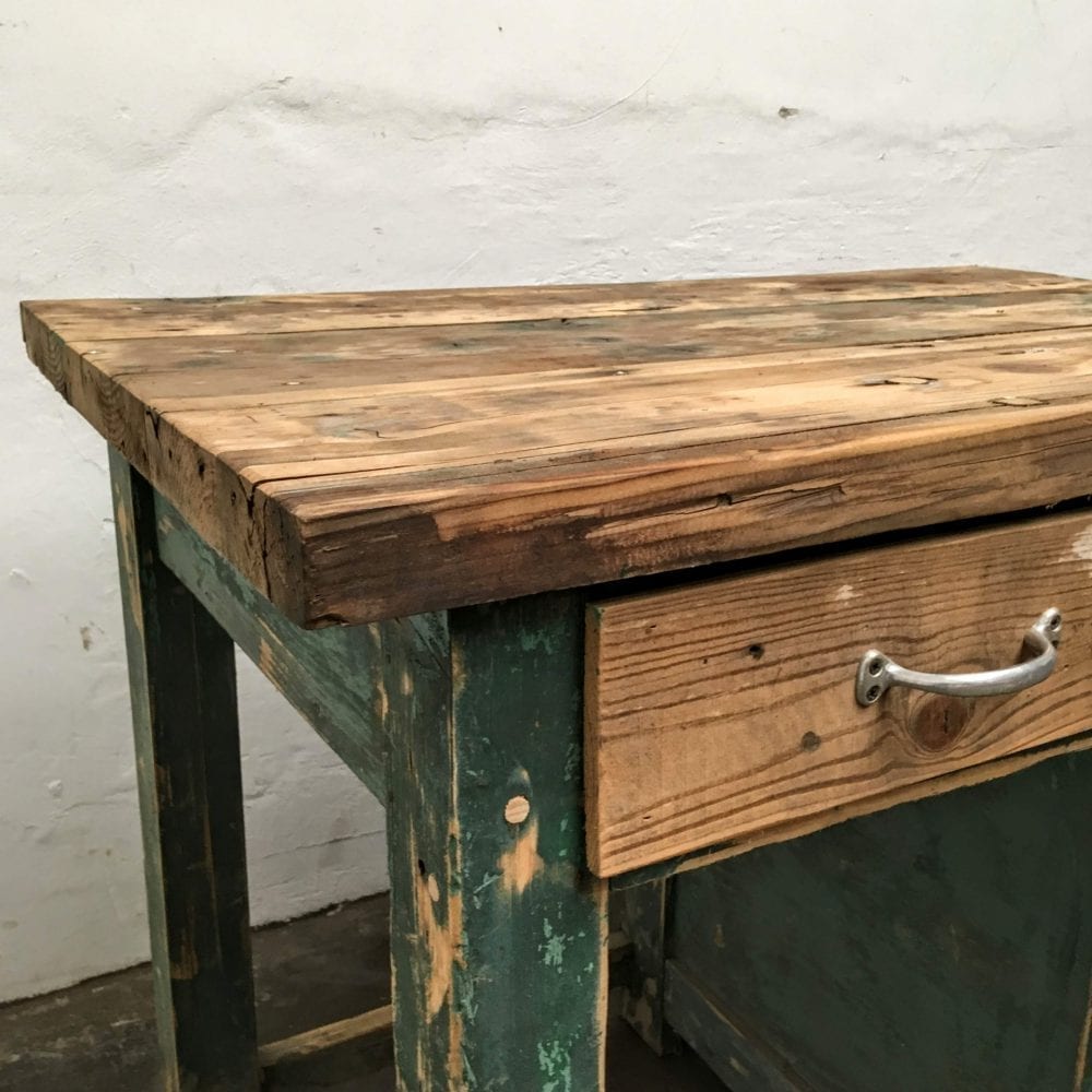 Groen houten bureau