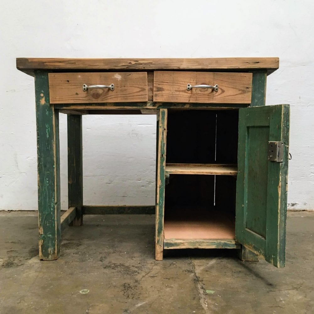 Groen houten bureau