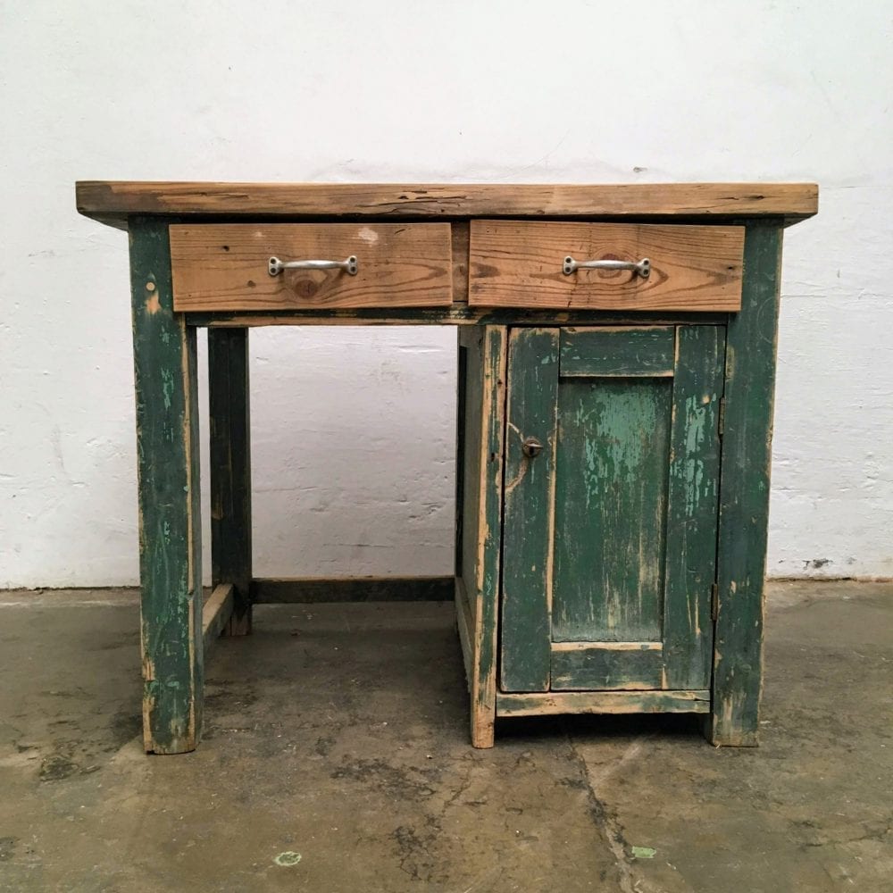 Groen houten bureau