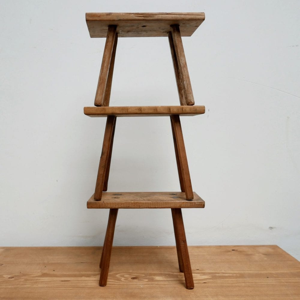 Houten melkkrukje