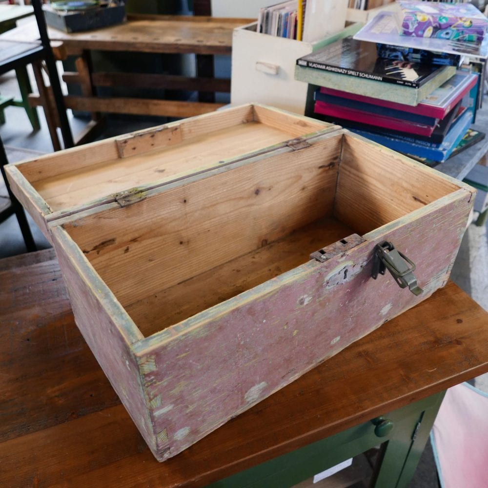 Houten roze kist - Afbeelding 3