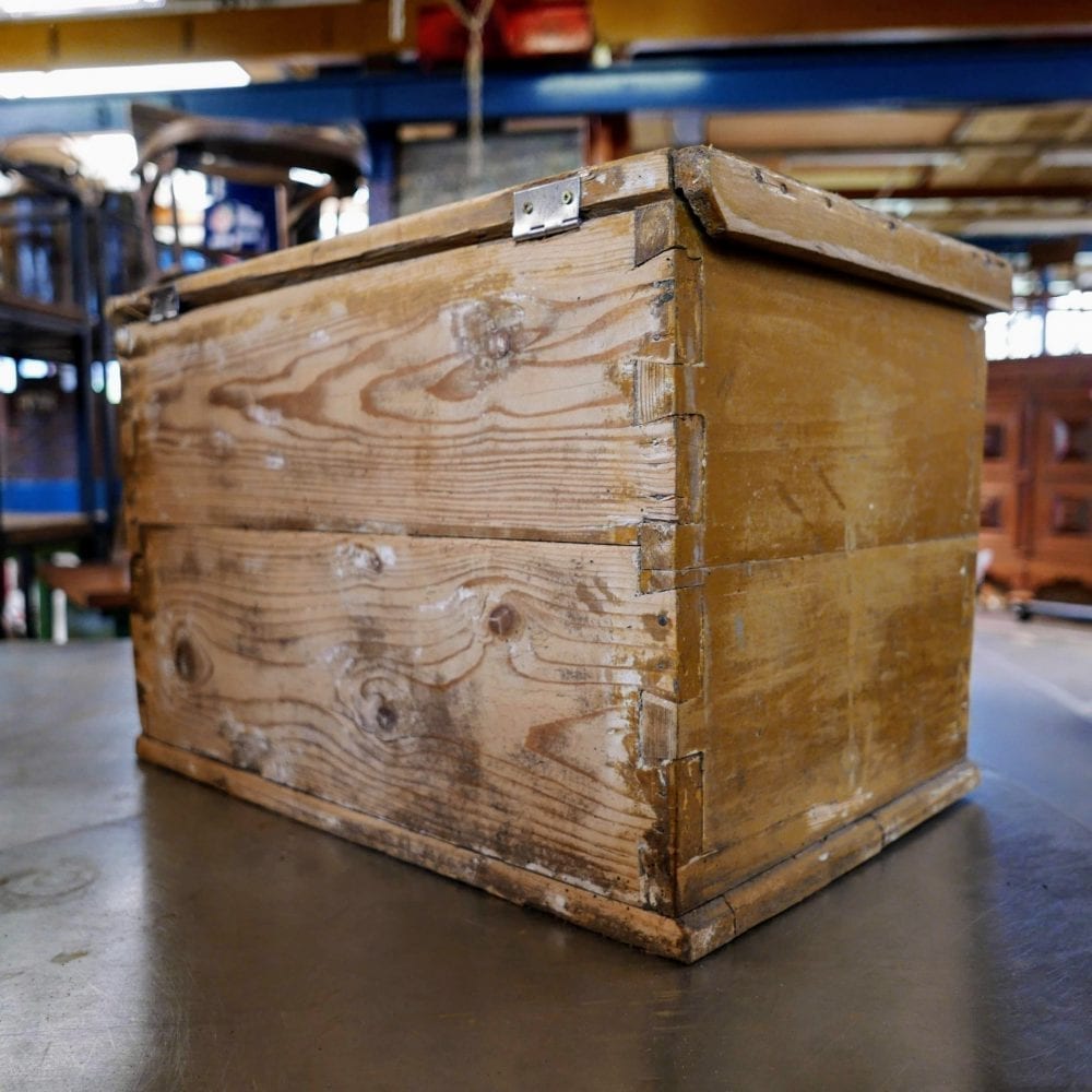 Houten gele kist - Afbeelding 3