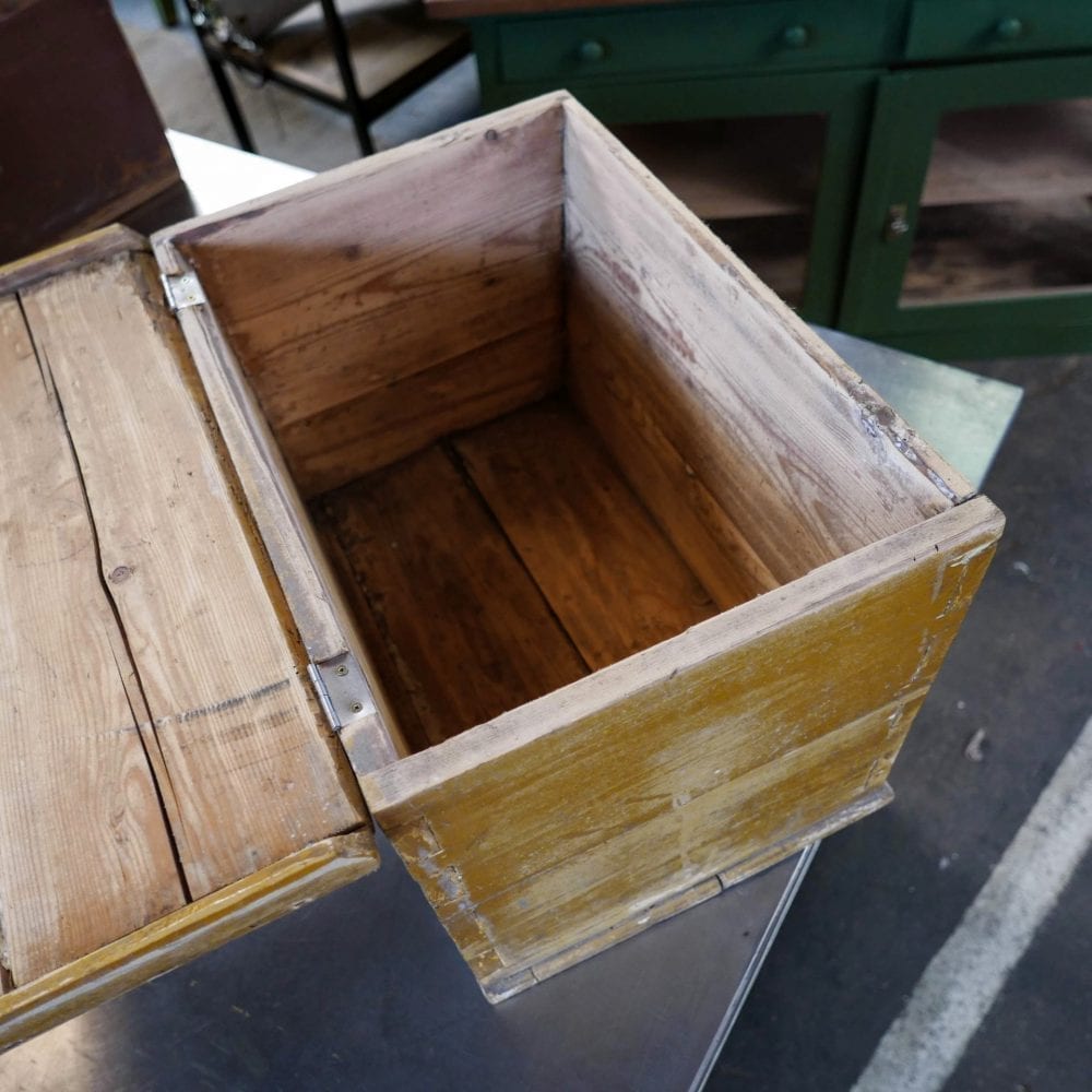 Houten gele kist - Afbeelding 4