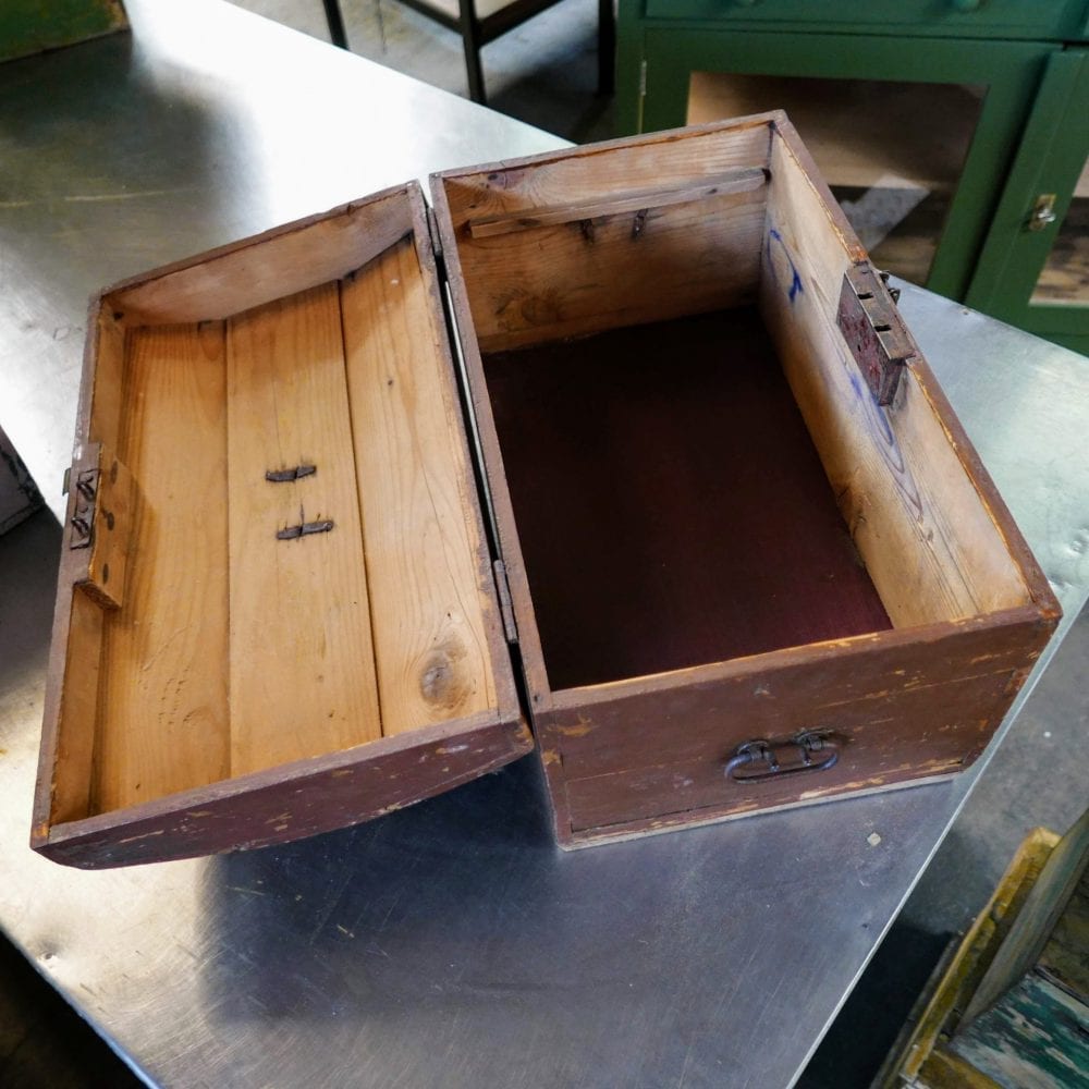 Houten bruine kist - Afbeelding 5