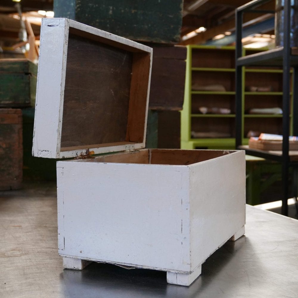 Houten witte kist - Afbeelding 5