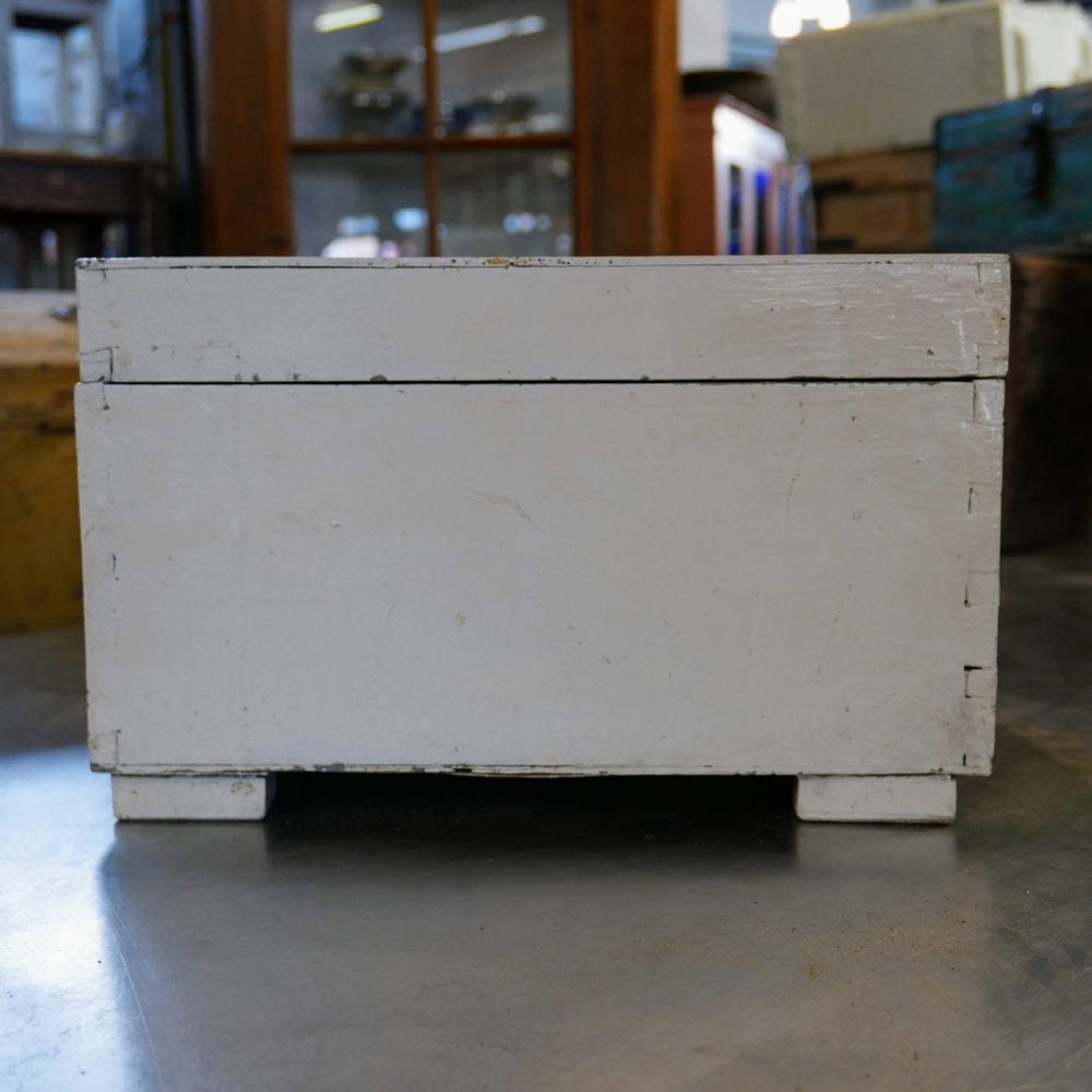 Houten witte kist - Afbeelding 2