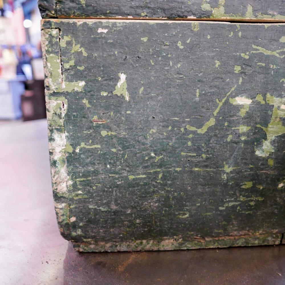 Houten groene kist - Afbeelding 3