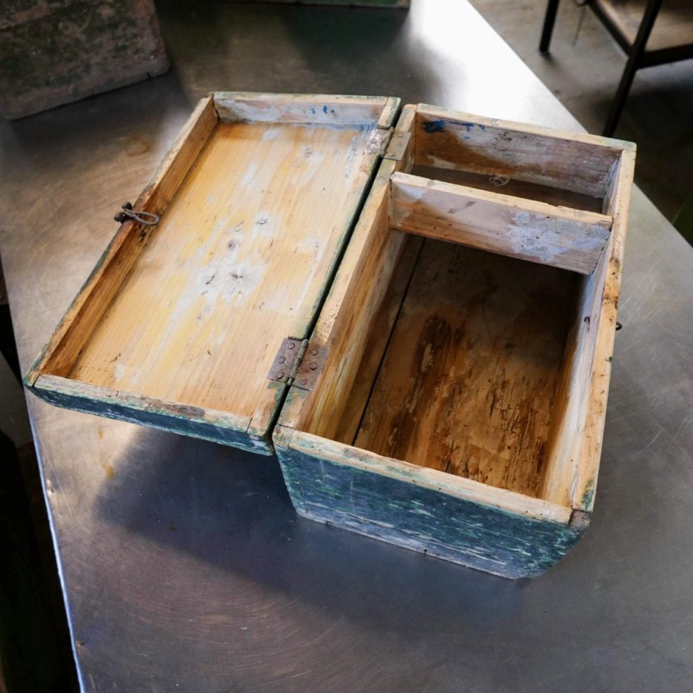 Houten groene kist - Afbeelding 5