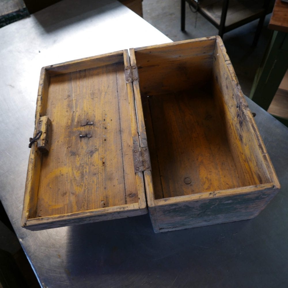 Houten groene kist - Afbeelding 5