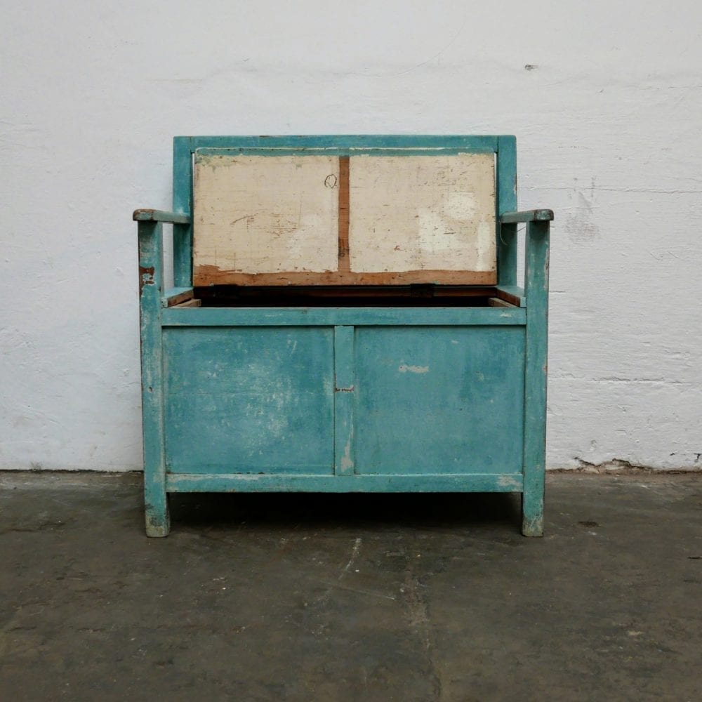 Blauwe kinderbank