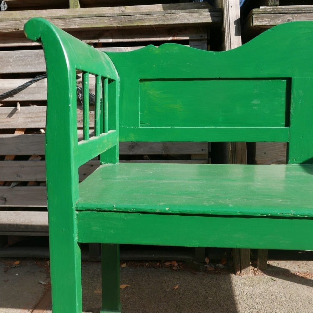 Hongaarse houten groene bank