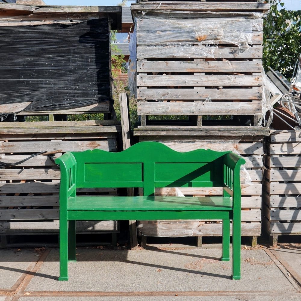 Hongaarse houten groene bank