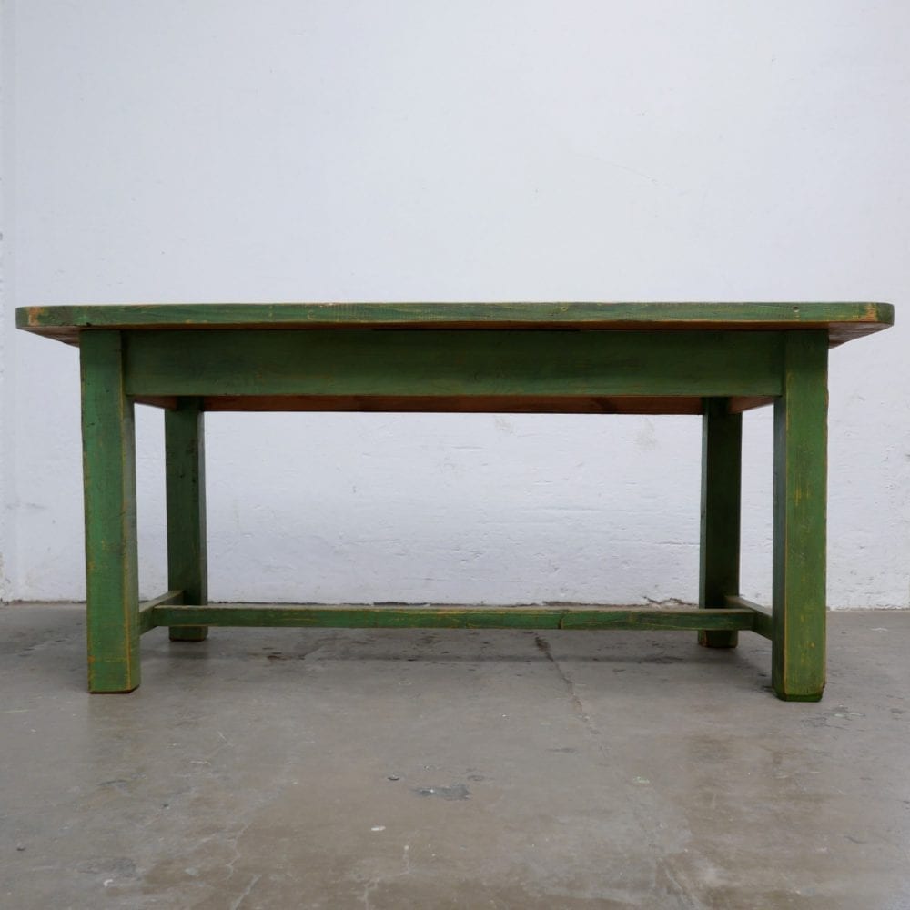Houten groene tafel