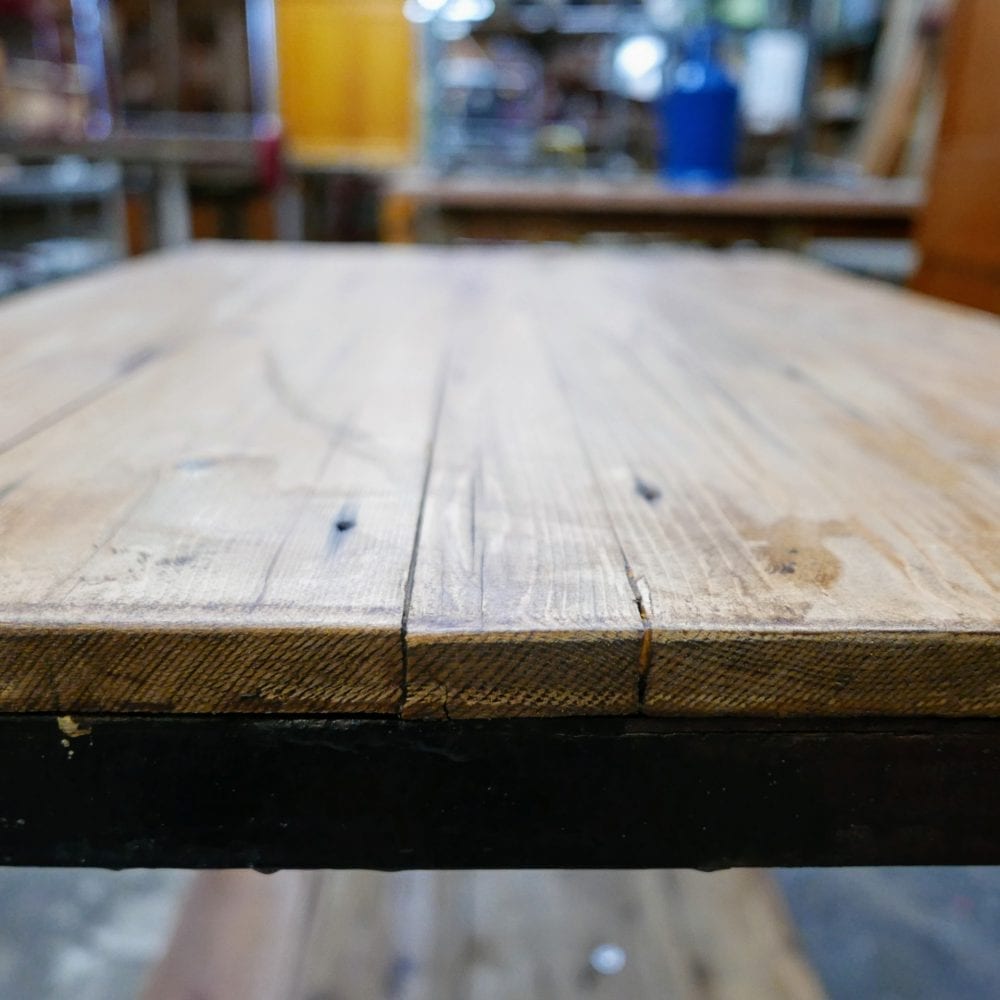 Industriële tafel met onderblad - Afbeelding 3