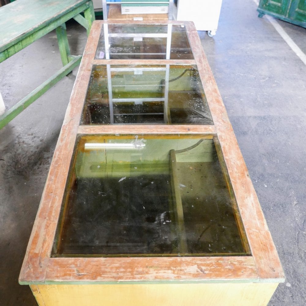 Houten groene toog