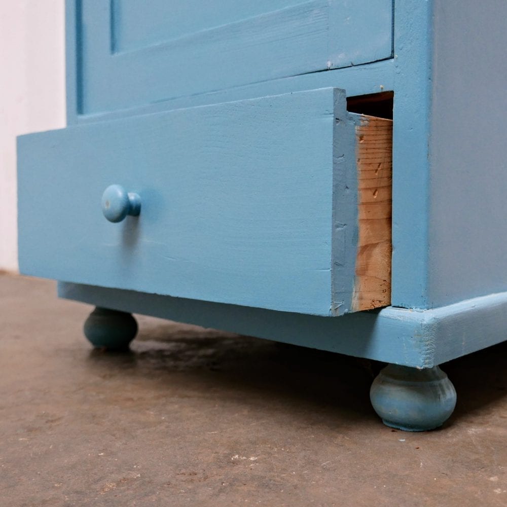 Linnenkast hout blauw
