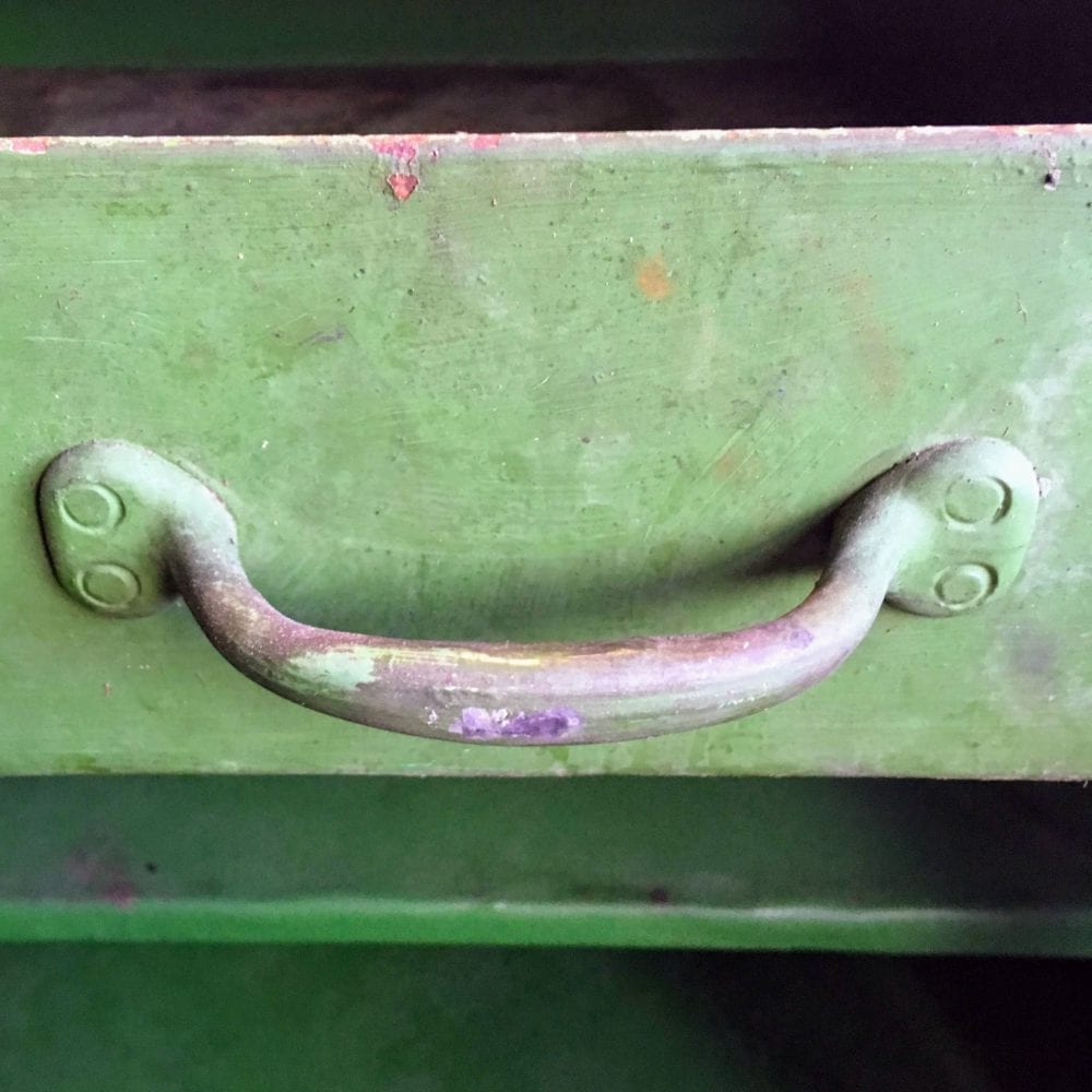 Groen metalen kast