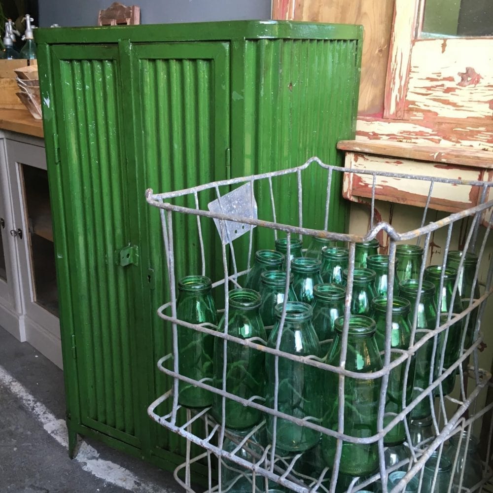 Groen metalen kast