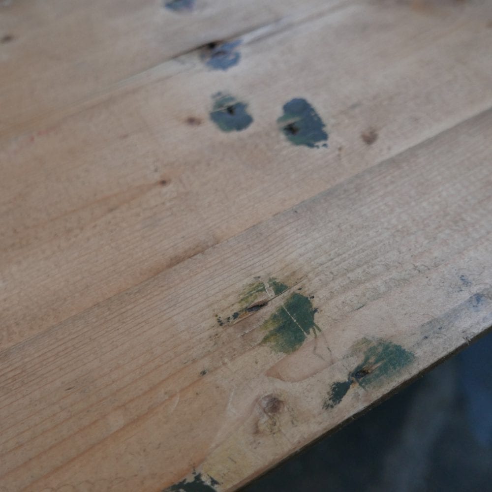 Industriële metalen tafel