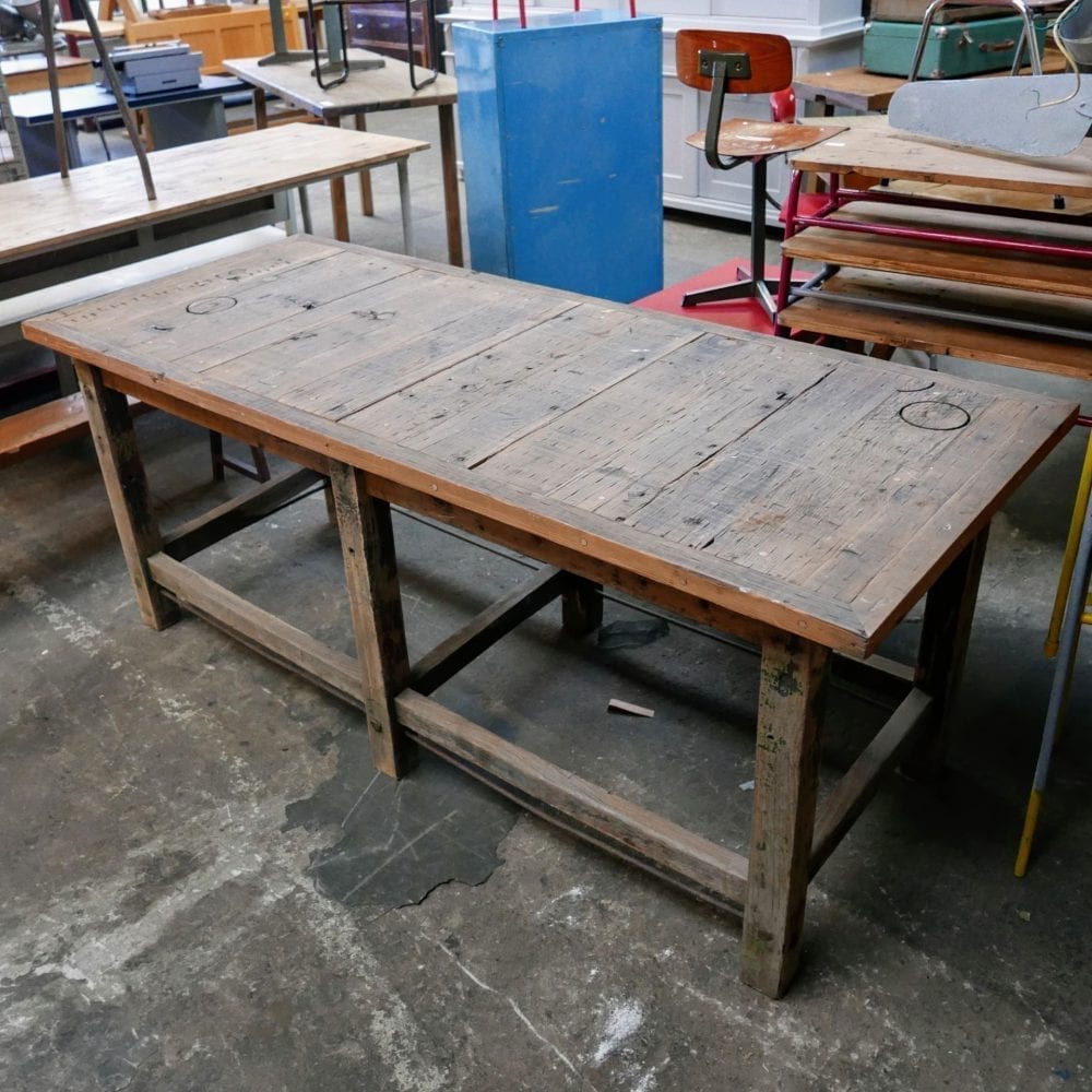 Houten werktafel