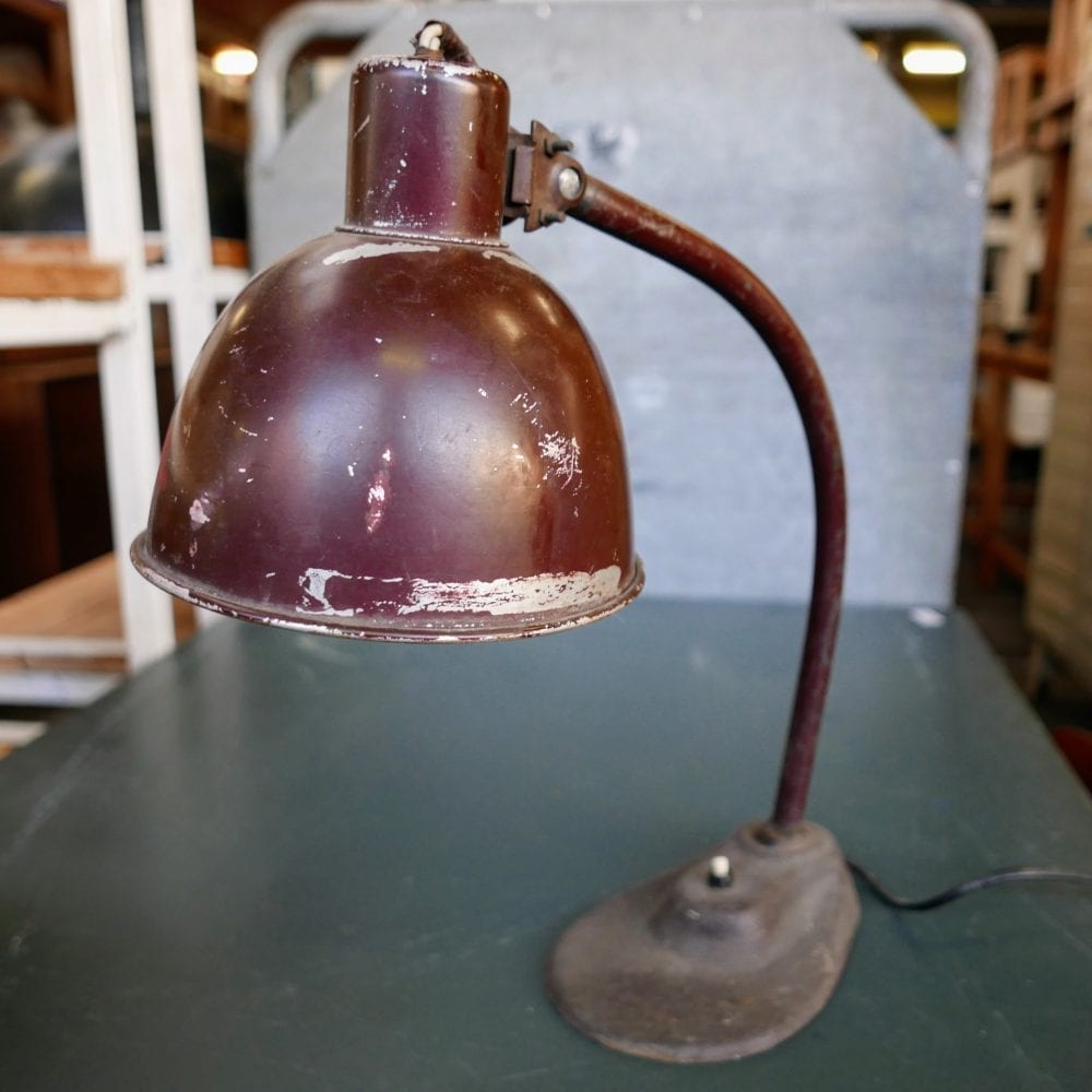 Vintage metalen bureaulamp