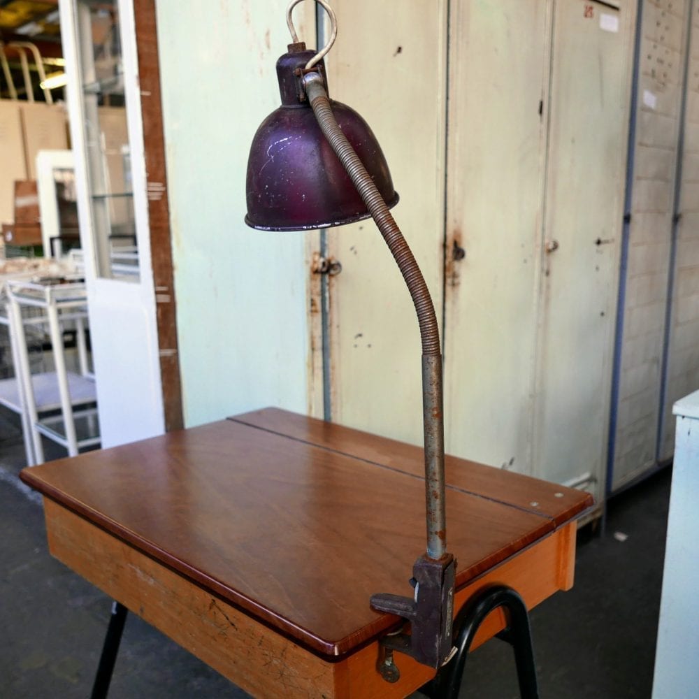 Vintage metalen klem bureaulamp