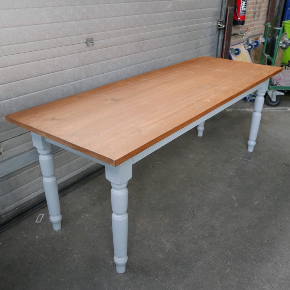 Lichtblauwe eettafel - Afbeelding 5