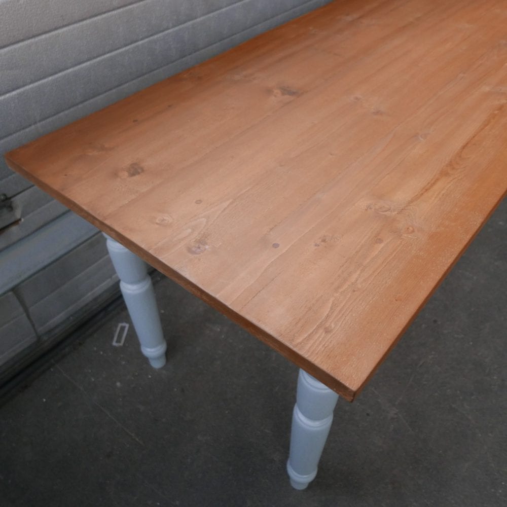 Lichtblauwe eettafel - Afbeelding 4