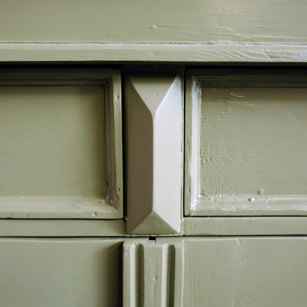 Groene vitrinekast winkelkast