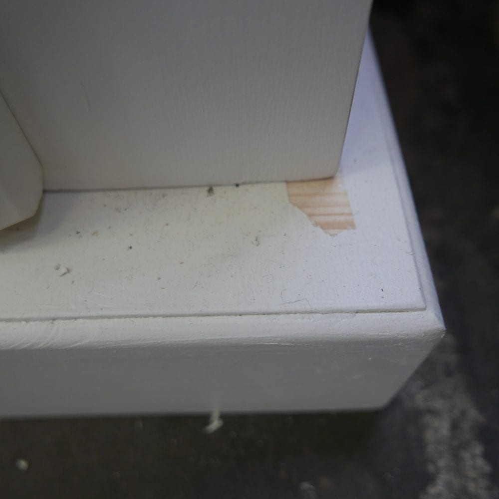 Houten witte vitrinekast - Afbeelding 9