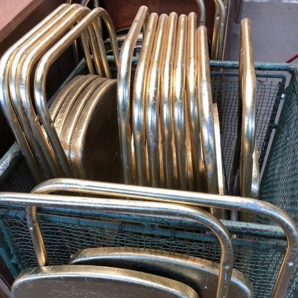 Gouden klapstoelen