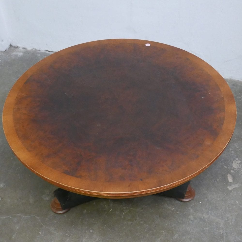 ronde houten salontafel