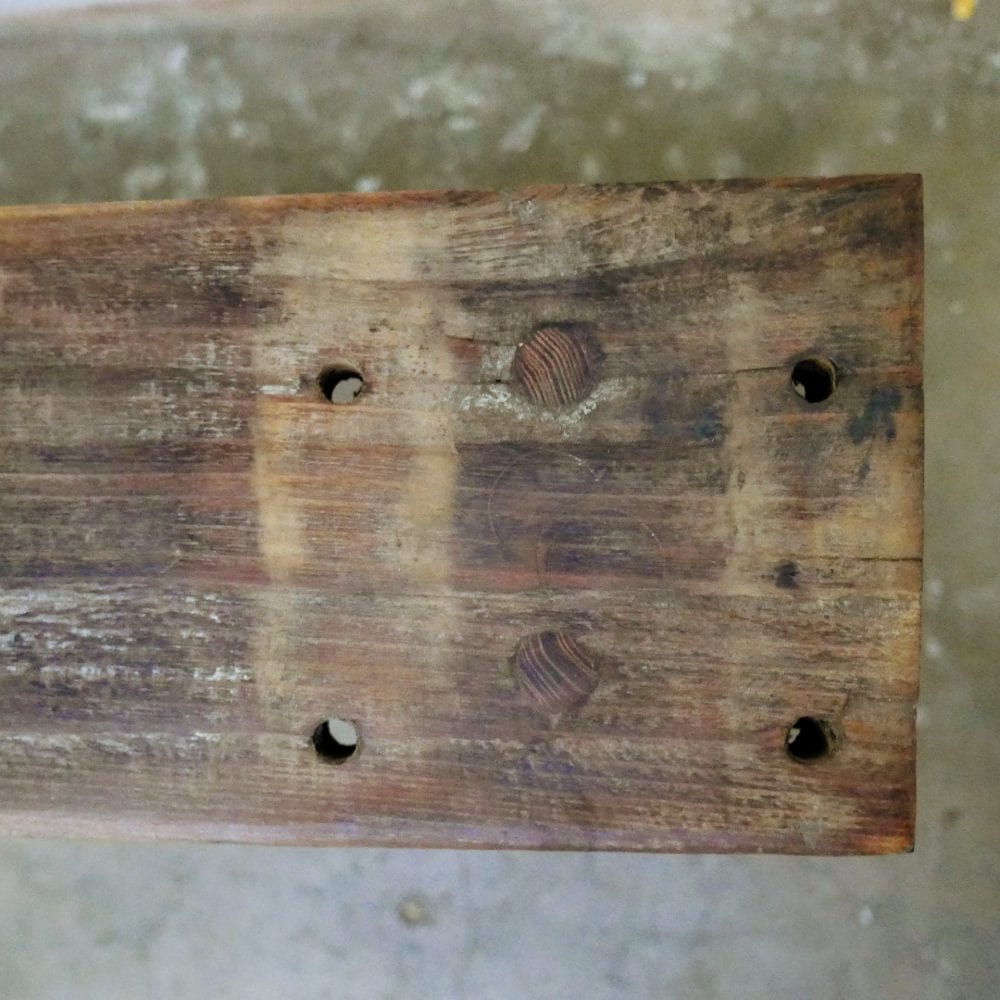 Smalle houten tafel