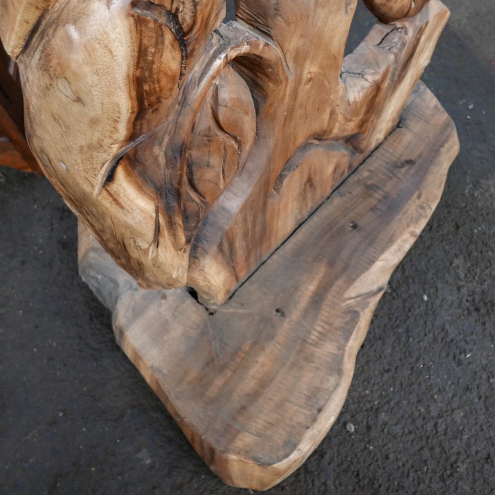 Houten beeld bladeren