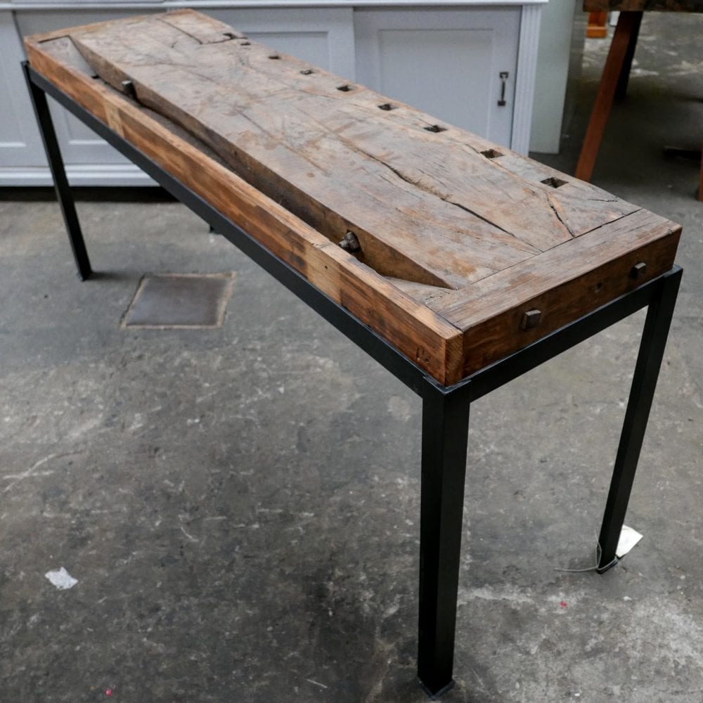 industriële tafel met werkbank blad