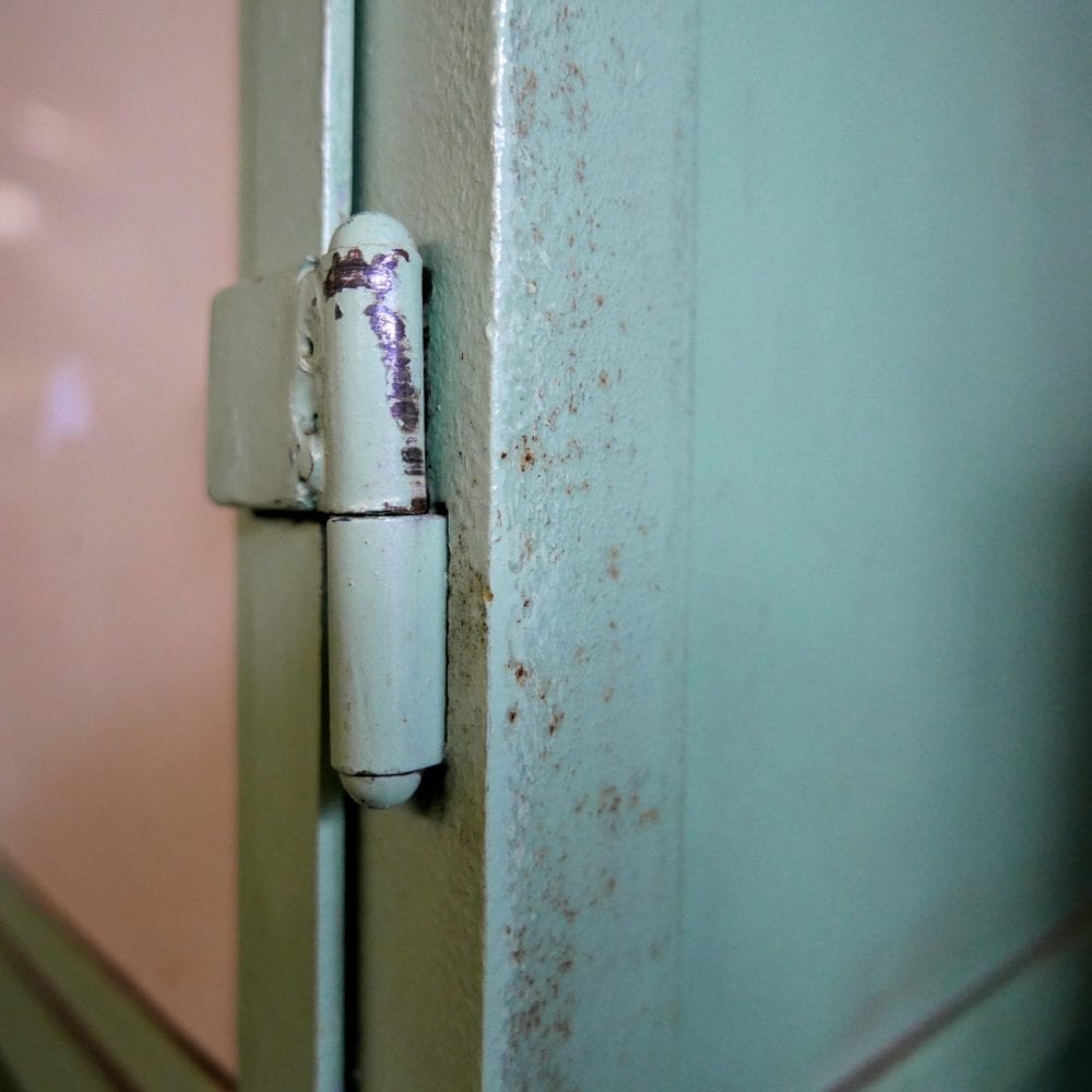mint-crème kleurige metalen lockerkast