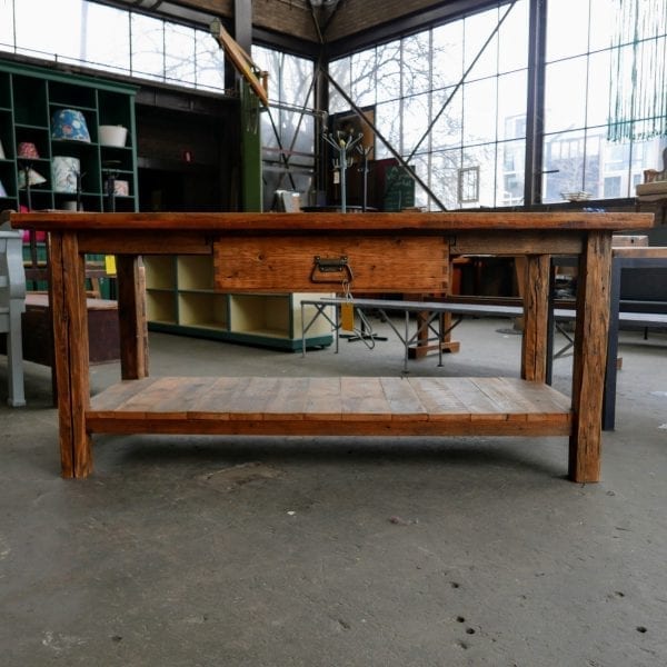 houten werktafel