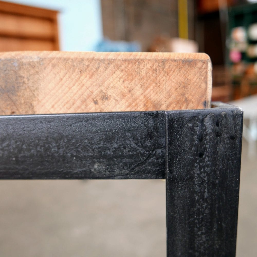 industriële houten tafel