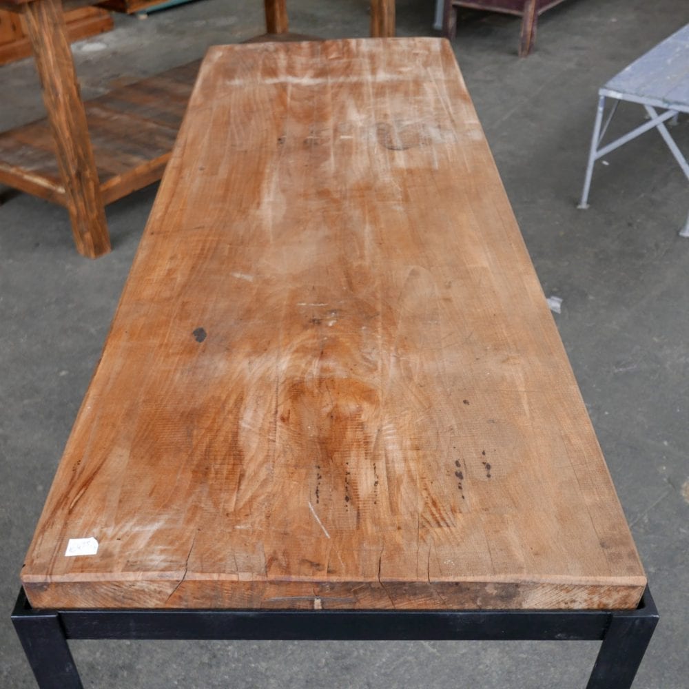 industriële houten tafel