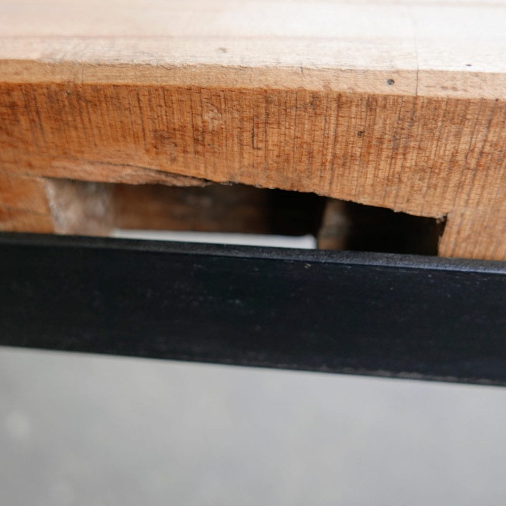 industriële houten tafel