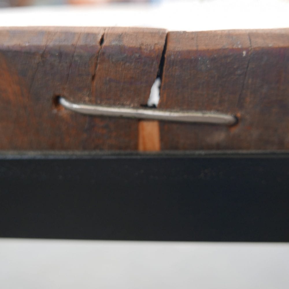 industriële houten tafel