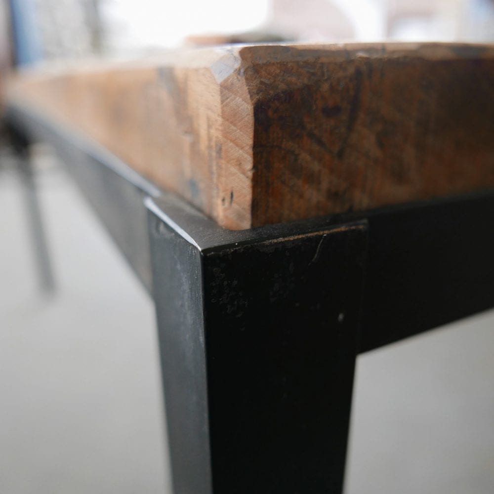 industriële houten tafel