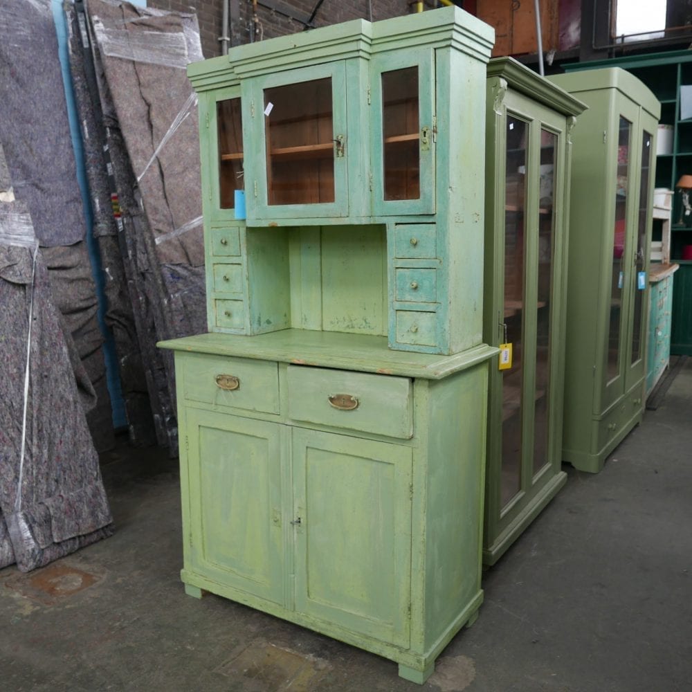 groenblauwe buffetkast