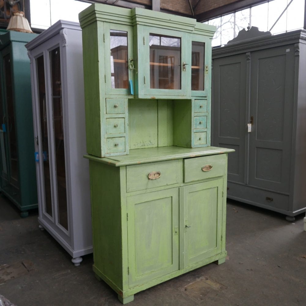groenblauwe buffetkast