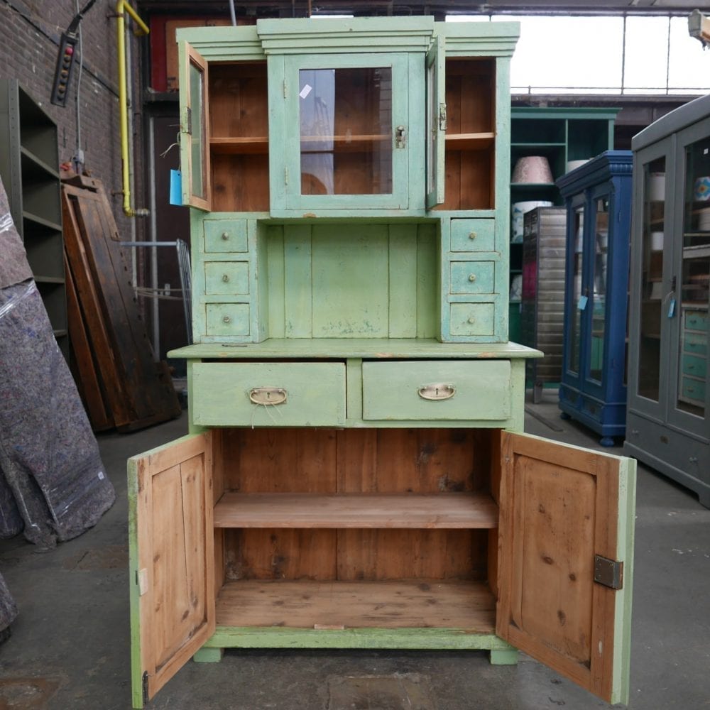 groenblauwe buffetkast